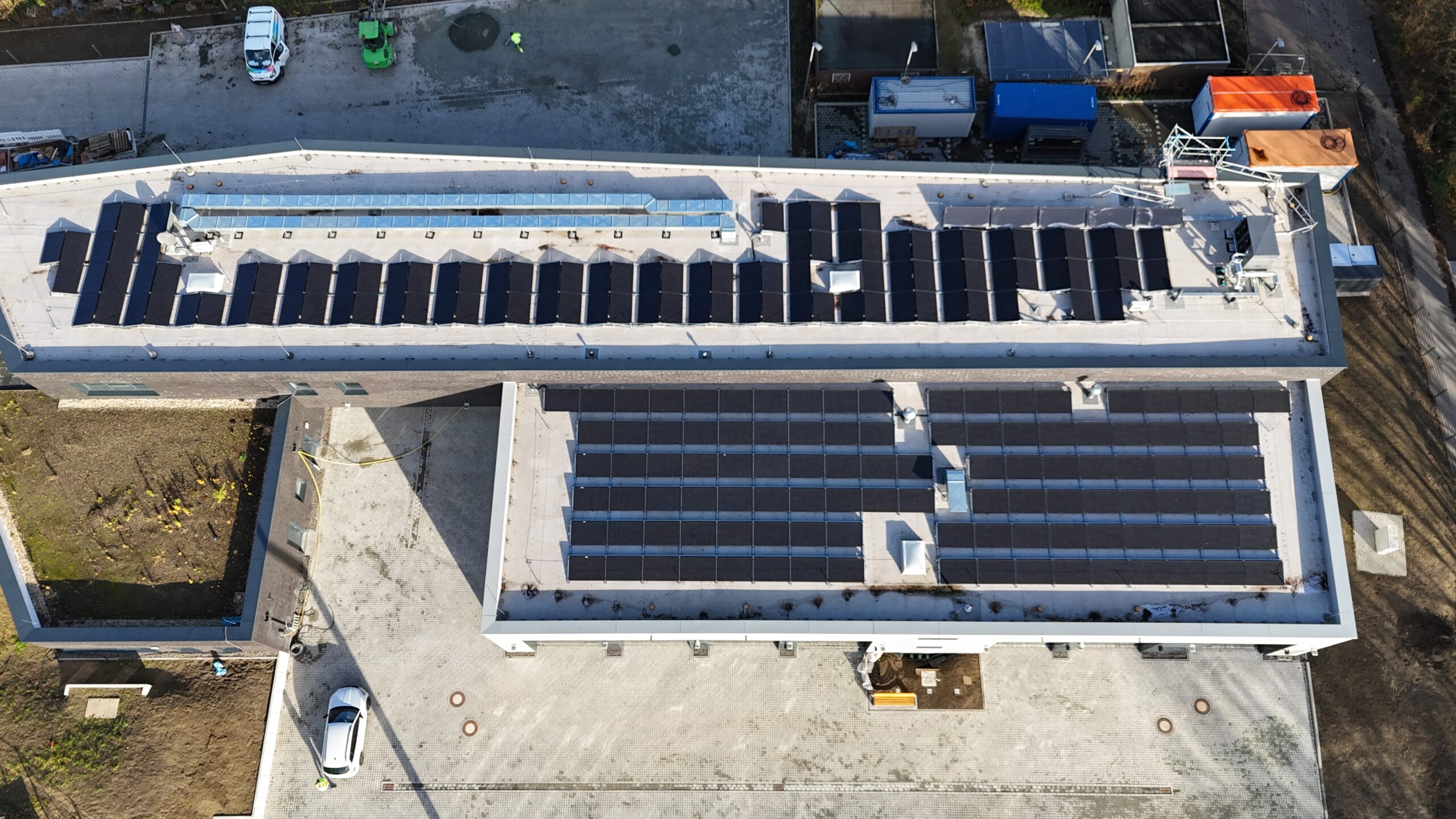 Luftbild vom Dach der neuen Feuerwache